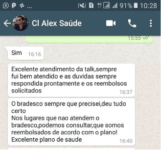 Conversa com o cliente Alex