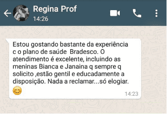 Conversa com a cliente Regina